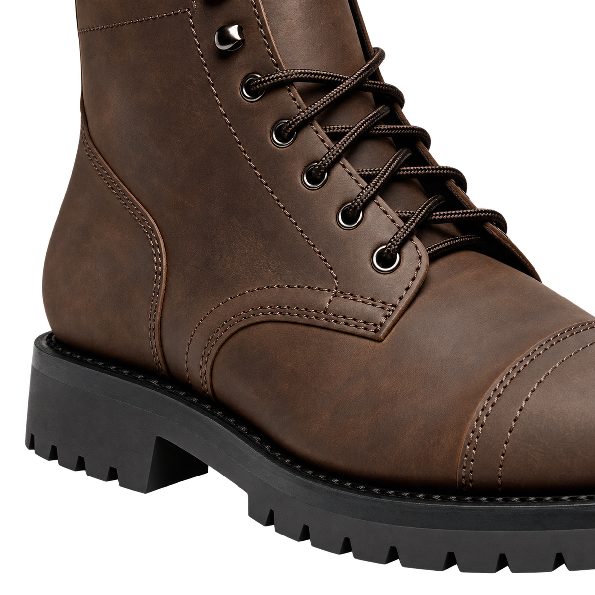 Captain StormKing boot showing the lug sole and cap toe