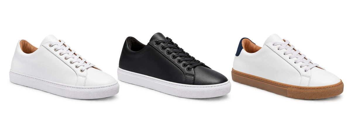 White, black and Legacy leather sneakers